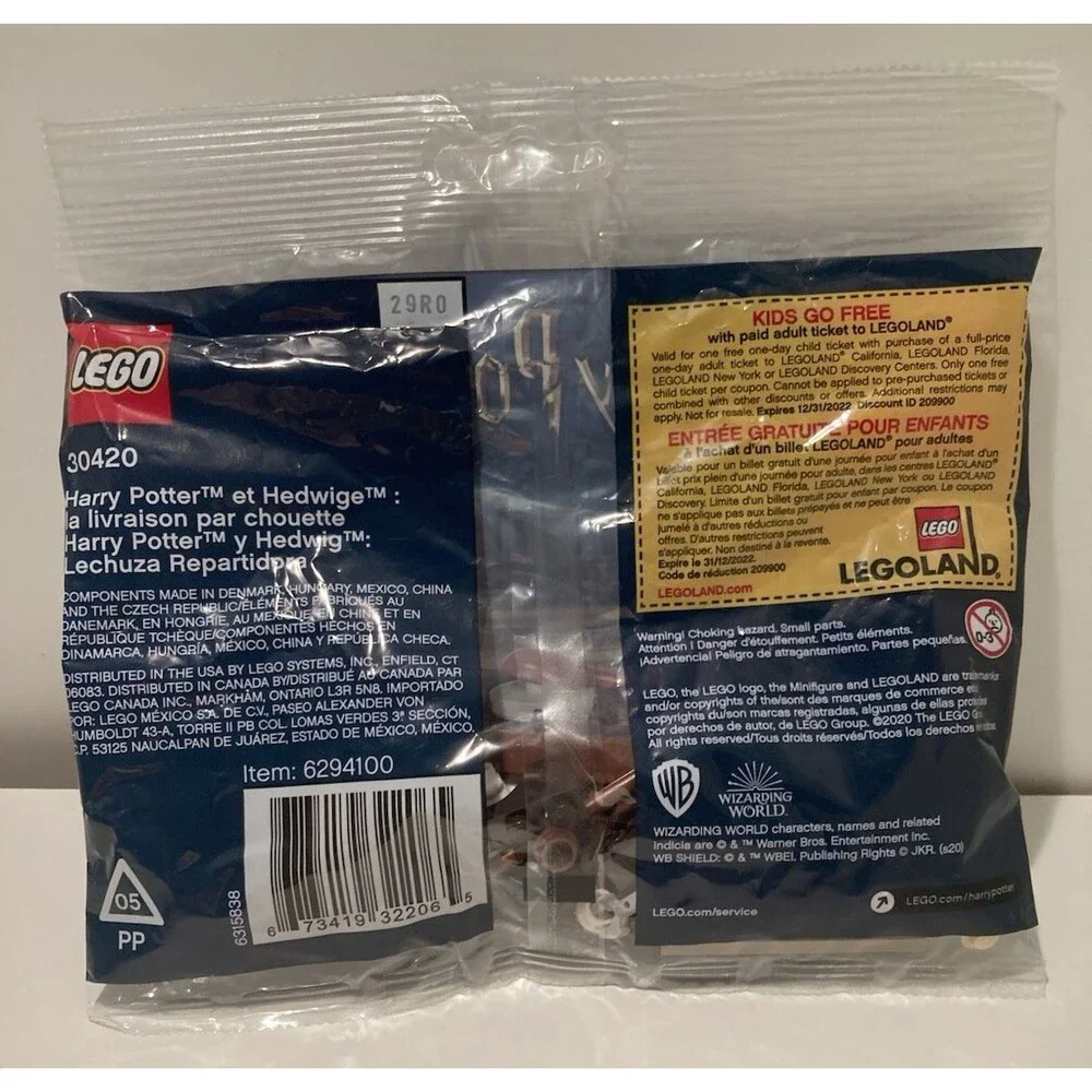 LEGO 30420 Harry Potter and Hedwig: Owl Delivery New sealed Poly bag Hogwarts